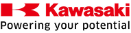 Logo oficial de Kawasaki Powering your potential - Aliado estratégico de DG Distrigarcía